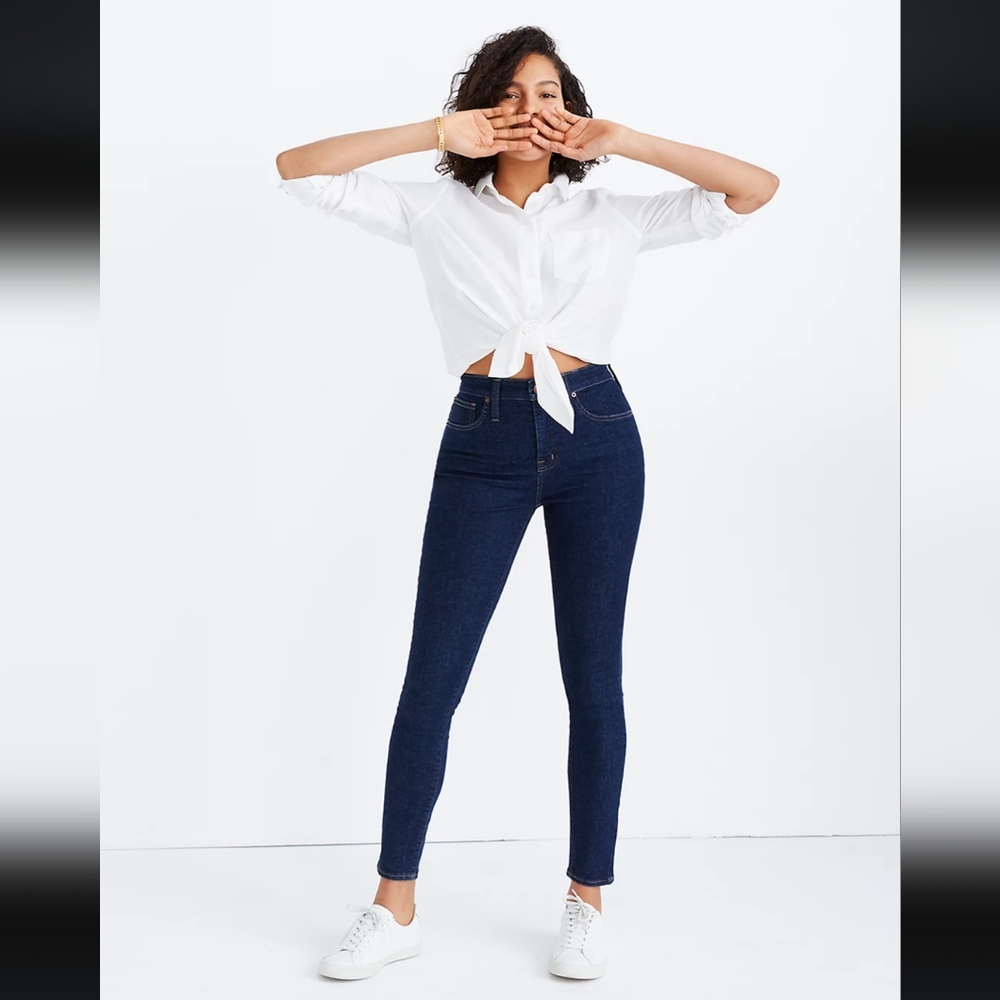 Madewell Curvy High Rise Skinny Jeans, Lucille Wash, size 25